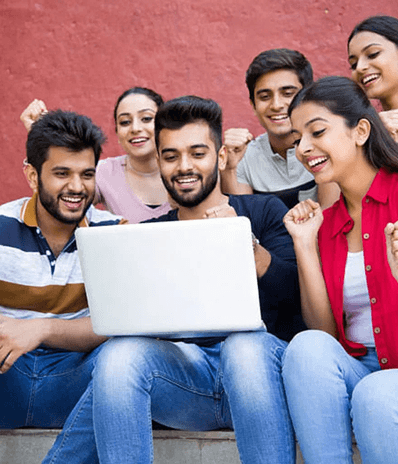 Students using technology as part of DBIT digital transformation case study