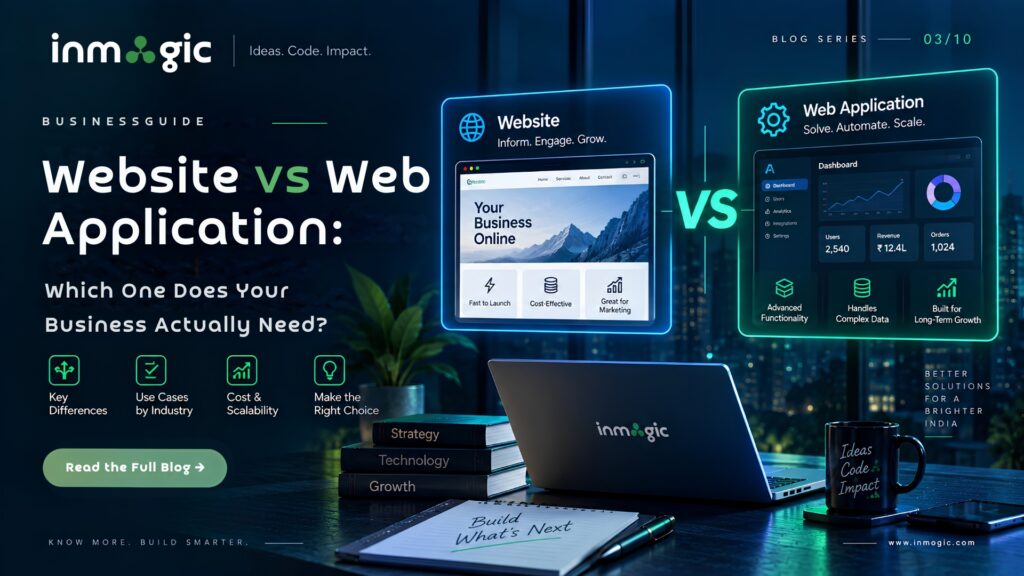 Website vs web application comparison for business needs